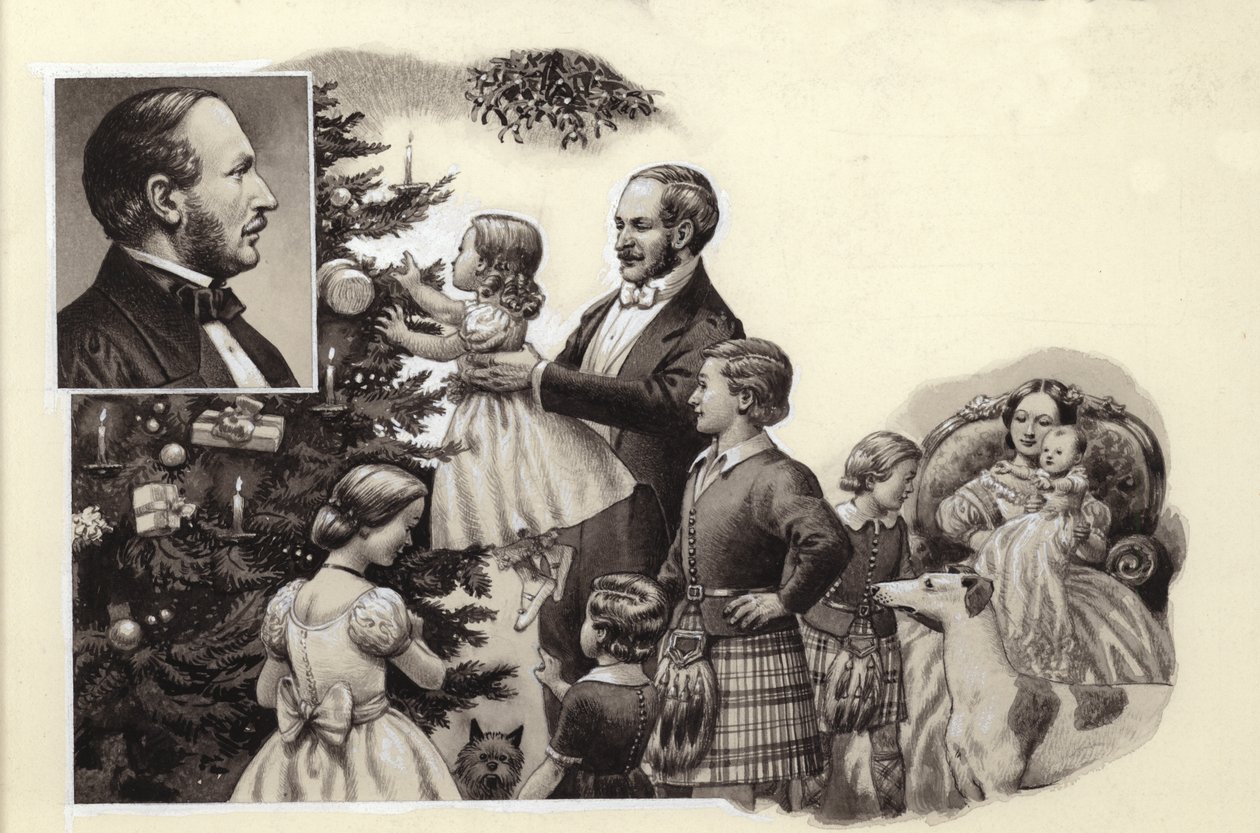 Prinz Albert und der königliche Weihnachtsbaum von Pat (1907 95) Nicolle