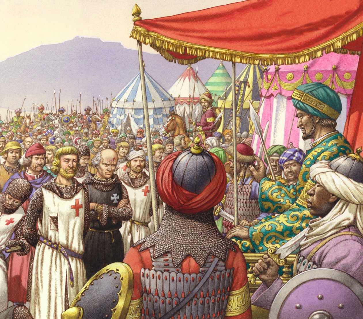 Saladin befiehlt die Hinrichtung von 200 Templern und Hospitalitern von Pat (1907 95) Nicolle