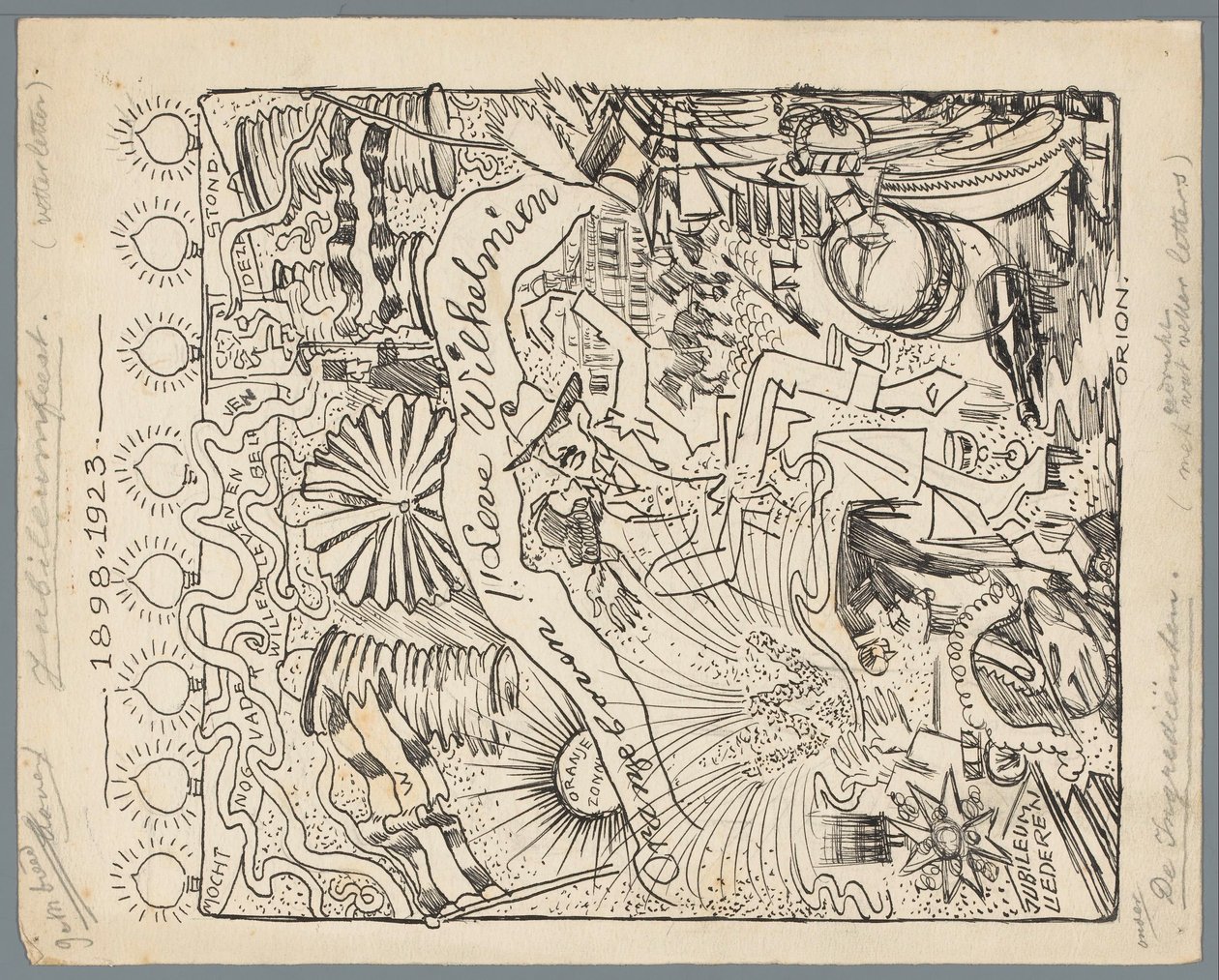 25-jähriges Regierungsjubiläum Wilhelmina Jubiläumsfeier 1898-1923 von Patricq Kroon (signed by artist)