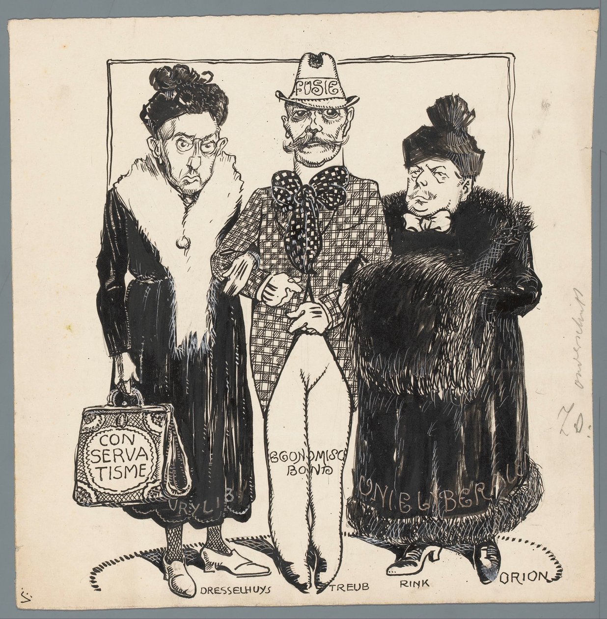Fusion der liberalen Parteien von Patricq Kroon (signed by artist)