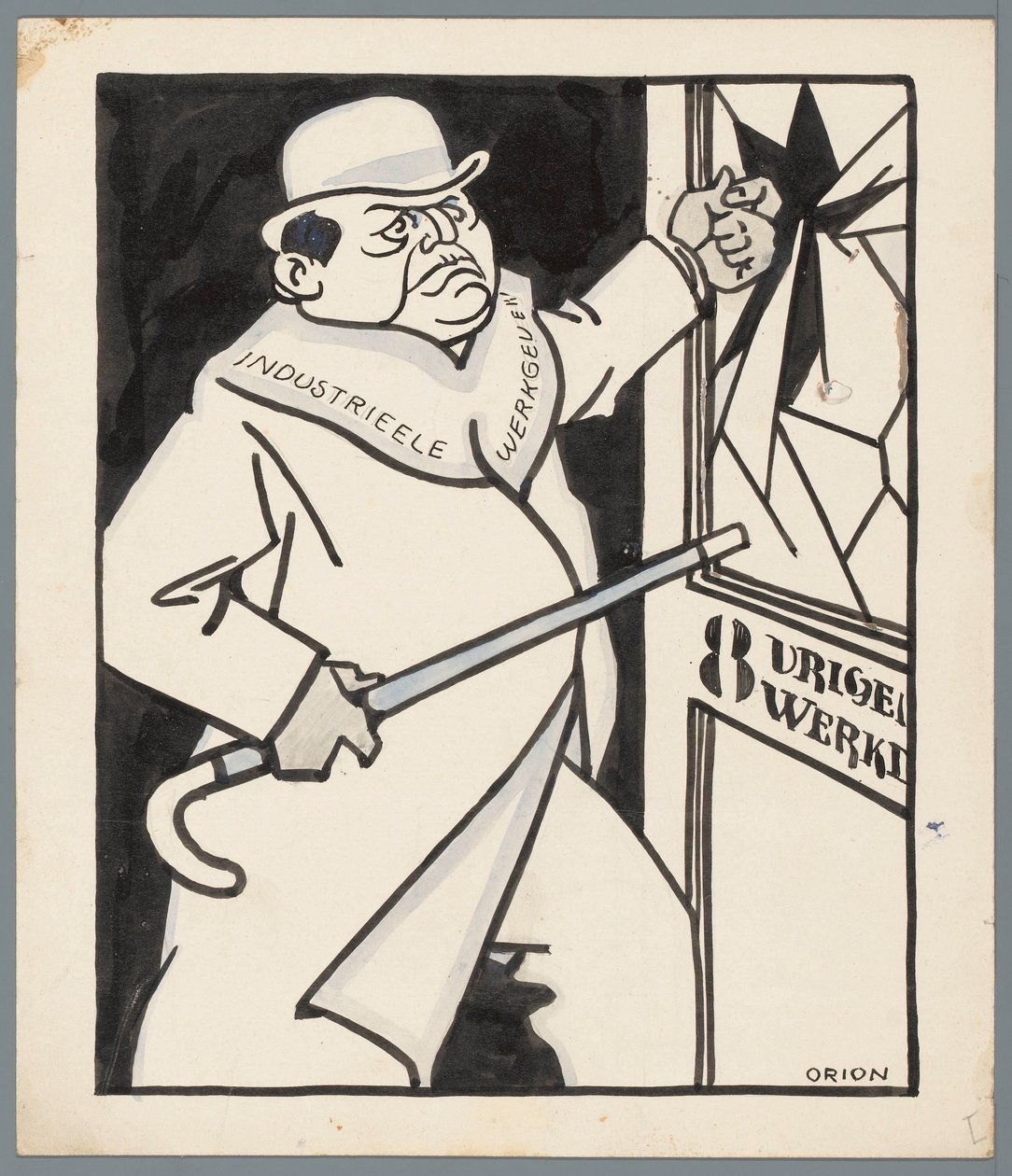 Arbeitgeber und der Achtstundentag von Patricq Kroon (signed by artist)