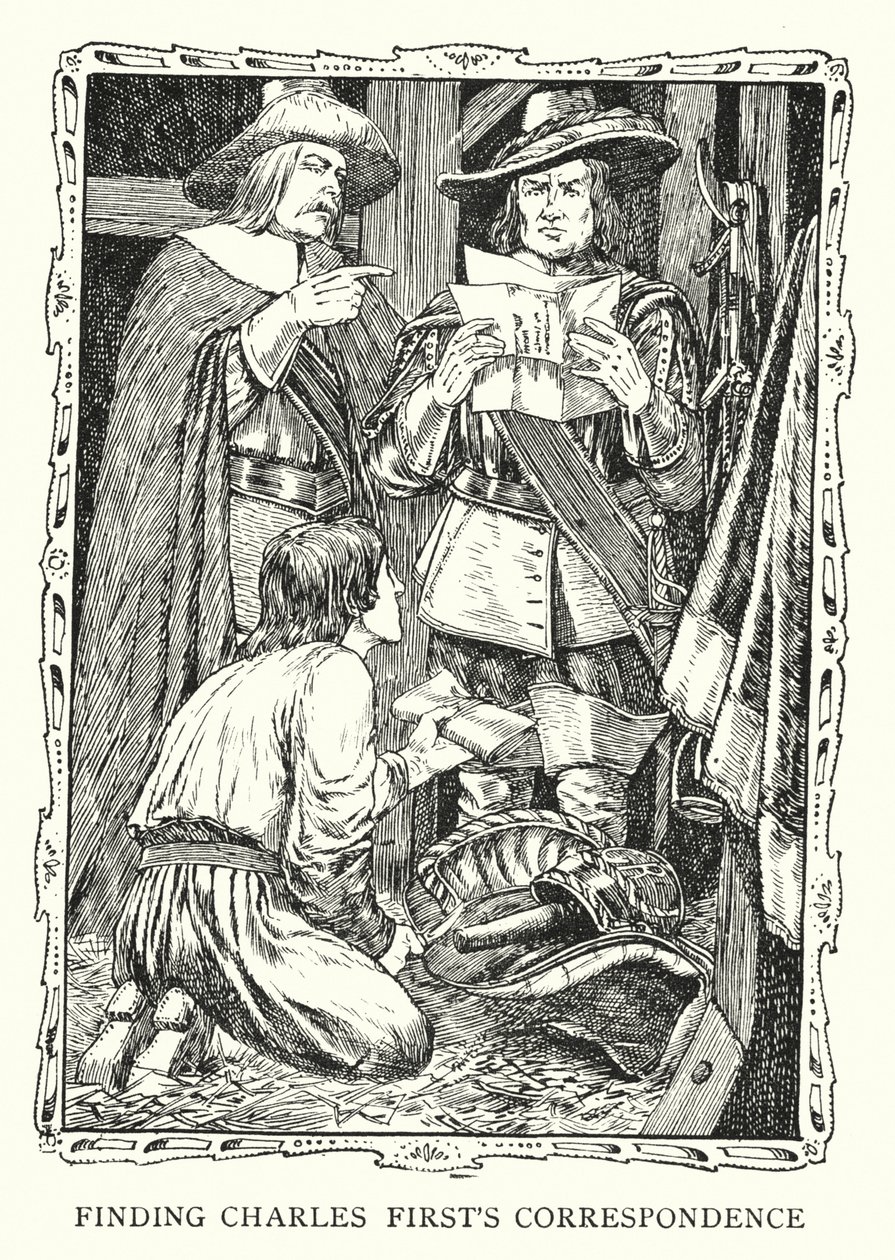 Auffinden der Korrespondenz von König Karl I. von Patten (after) Wilson