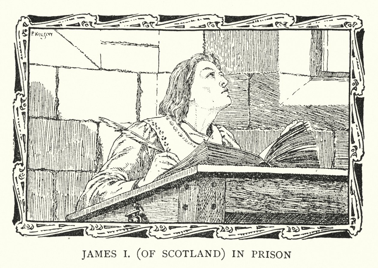 König James I. von Schottland im Gefängnis von Patten (after) Wilson
