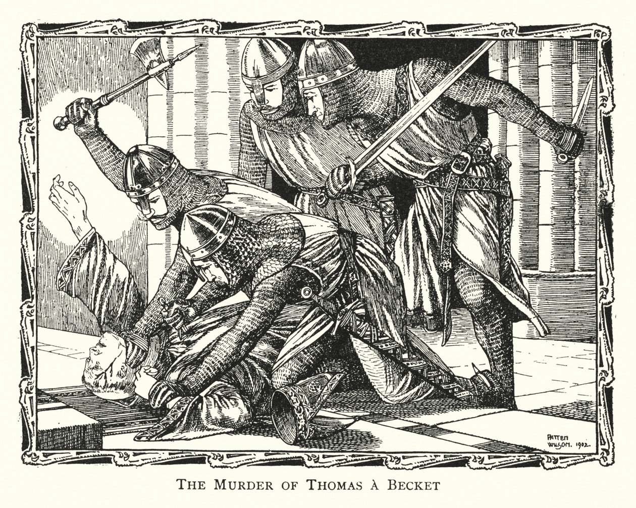 Der Mord an Thomas Becket von Patten (after) Wilson