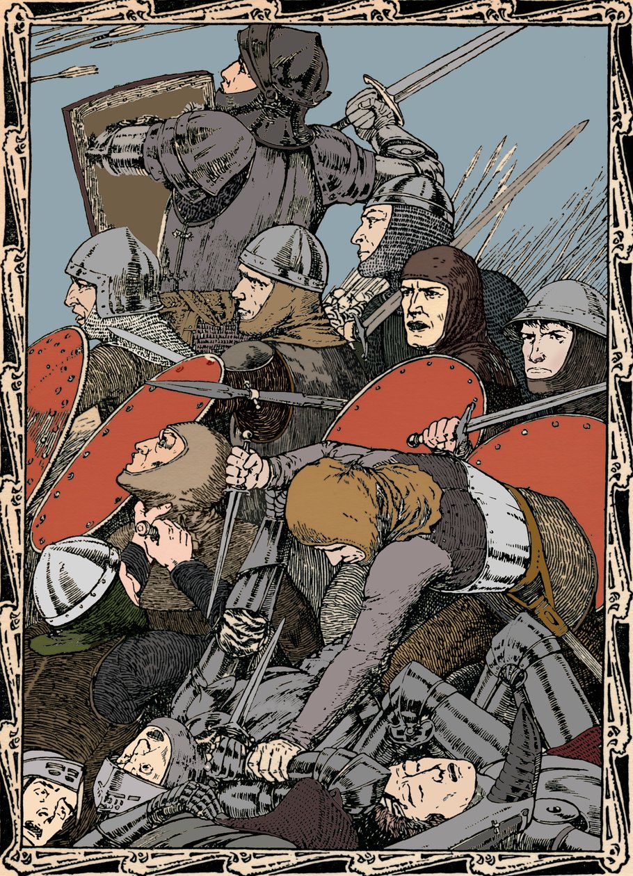 Bei der Schlacht von Azincourt, 1902 von Patten Wilson
