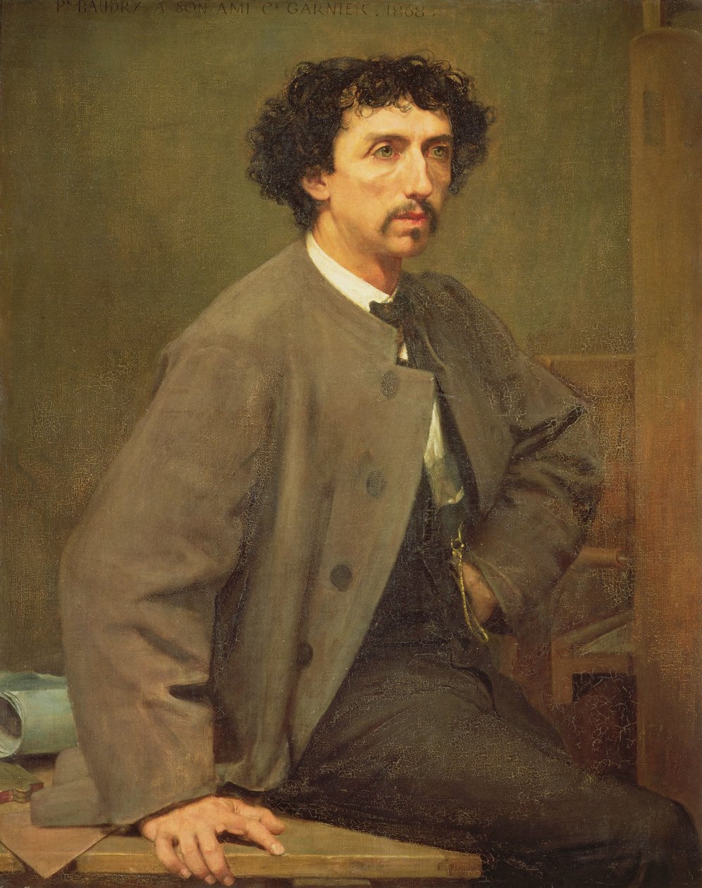 Porträt von Charles Garnier, ein Freund des Künstlers von Paul Baudry
