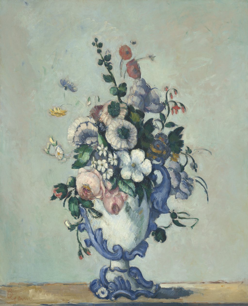 Blumen in einer Rokoko-Vase (ca. 1876) von Paul Cézanne