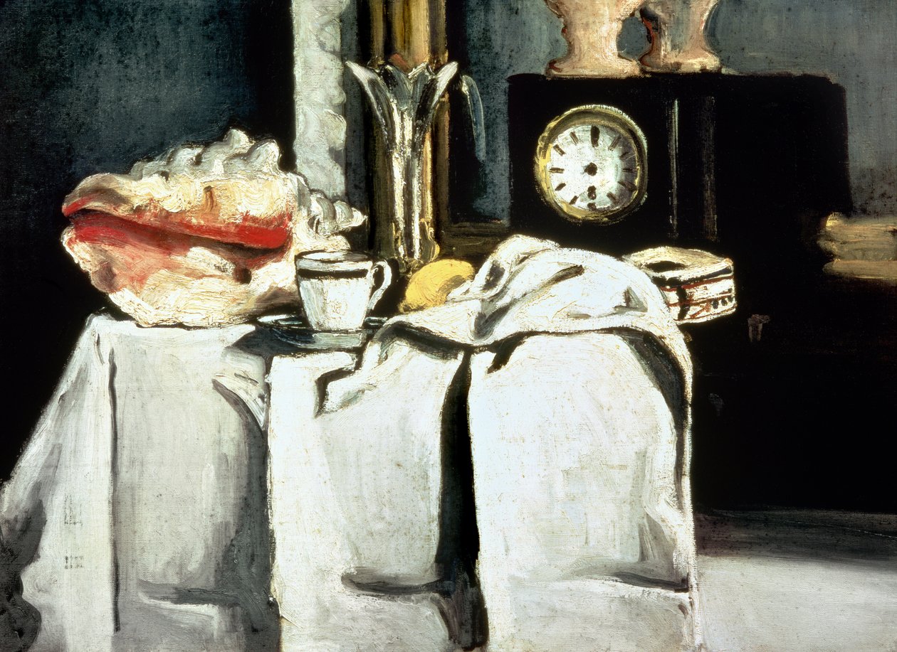 Die schwarze Marmoruhr, ca. 1870 von Paul Cézanne