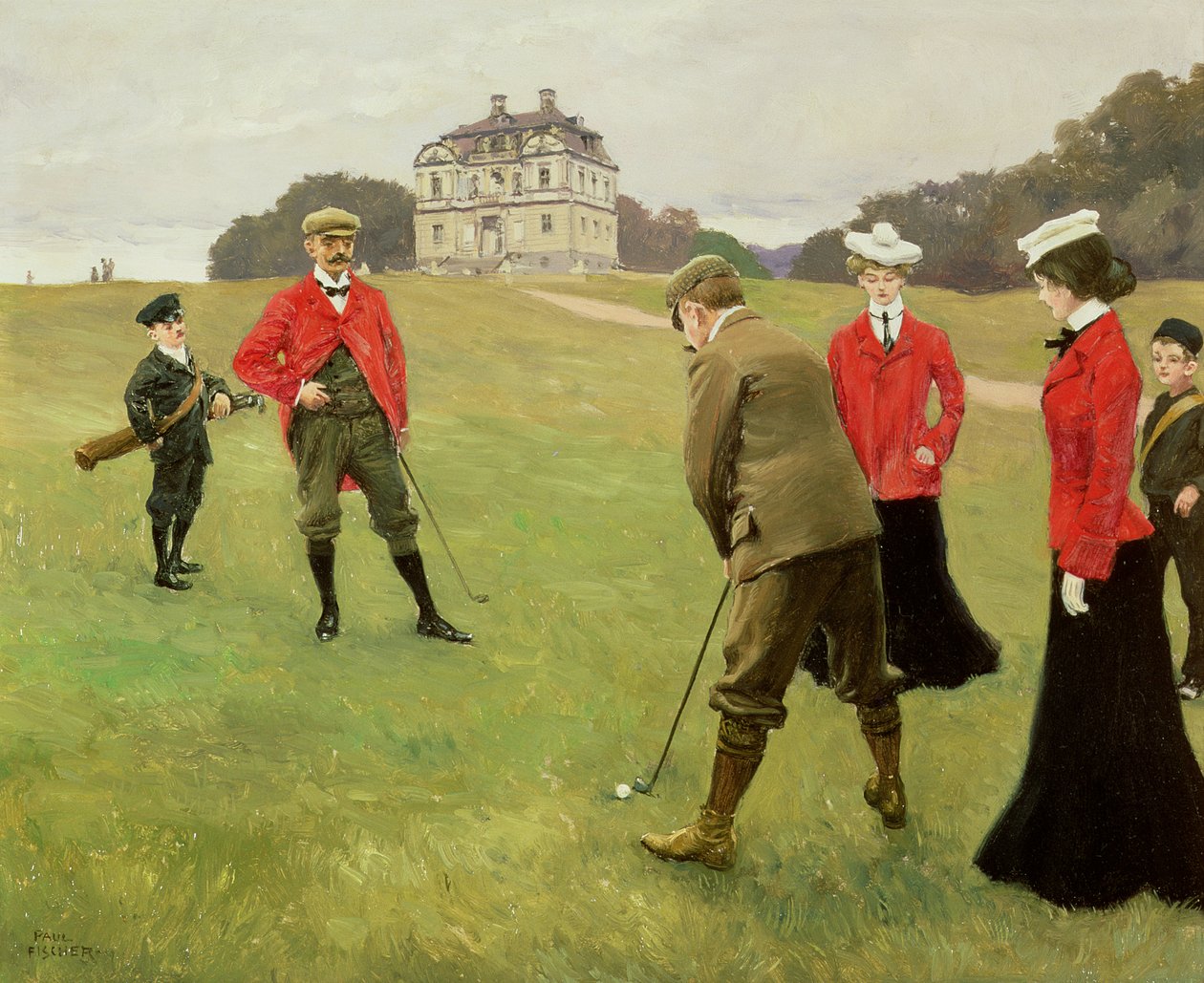 Golfspieler im Kopenhagener Golfclub von Paul Fischer