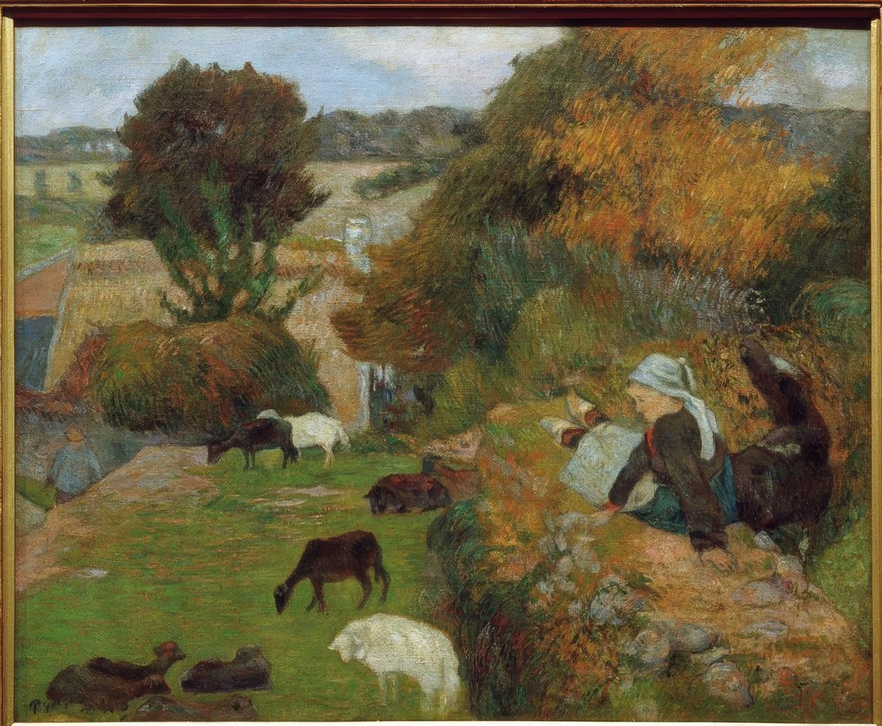 Bretonische Schäferin von Paul Gauguin
