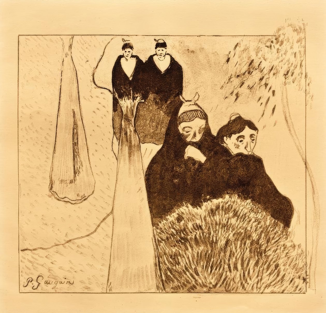 Die alten Mädchen (Arles) von Paul Gauguin