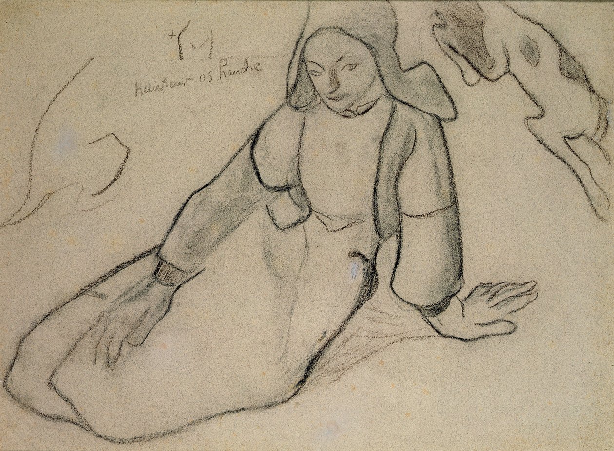 Sitzende bretonische Frau, 1888 von Paul Gauguin