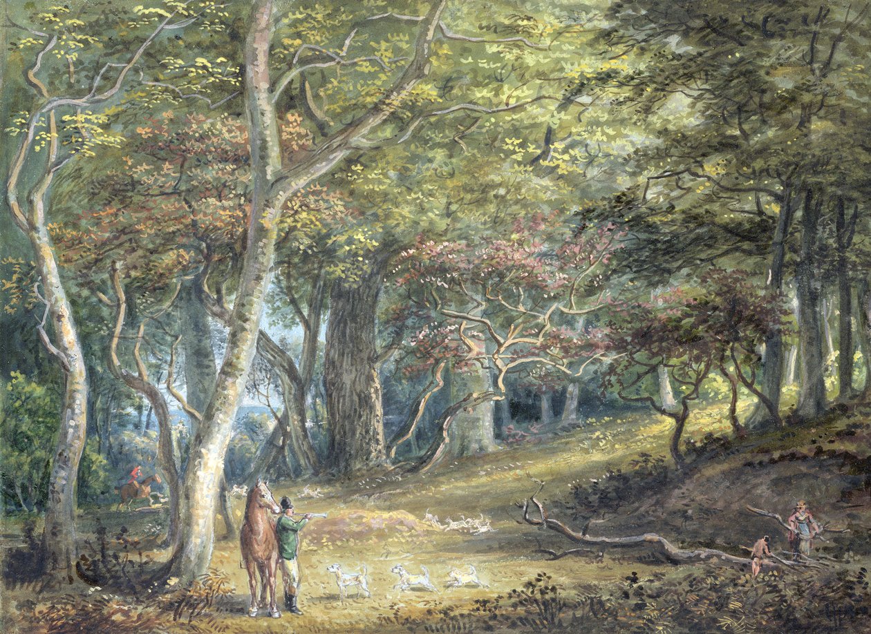 Eine Szene im Windsor Forest von Paul Sandby