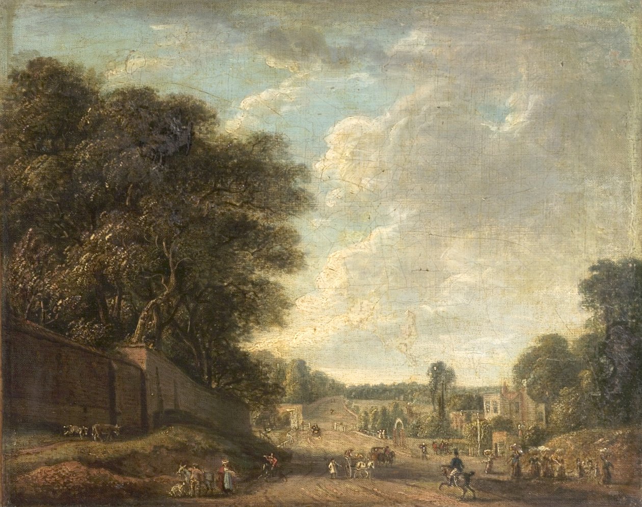 Bayswater Road, London, nahe dem alten Tempeltor von Paul Sandby