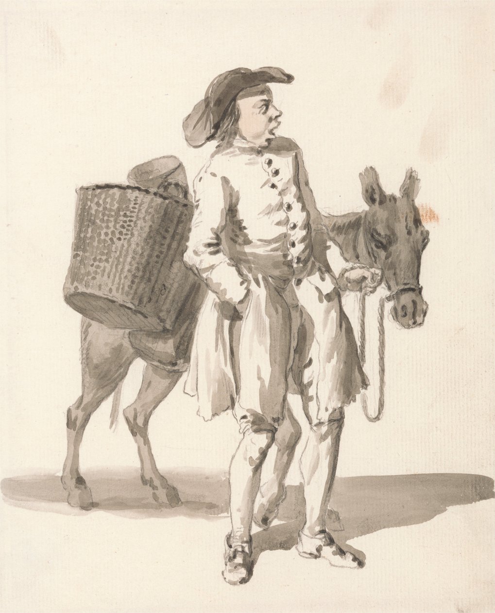 London Cries- Junge mit einem Esel von Paul Sandby