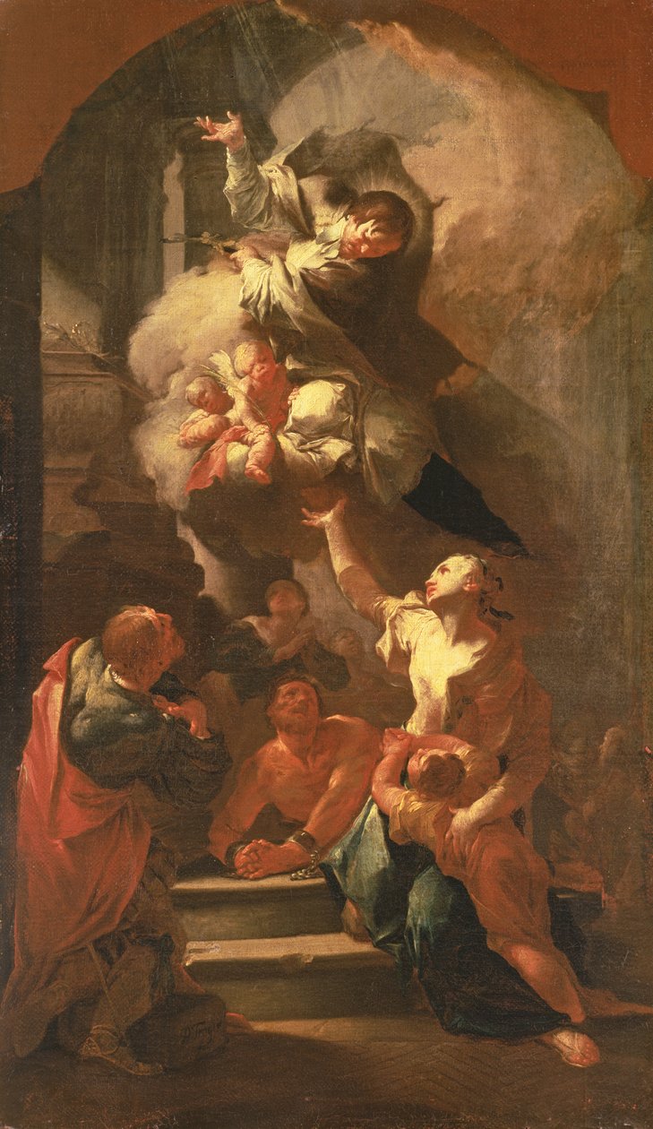 Der heilige Johannes von Nepomuk tröstet die Unterdrückten, ca. 1748 von Paul Troger