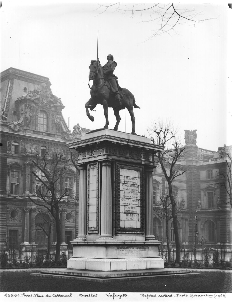 Denkmal für General Lafayette (1757-1834) 1899-1907 von Paul Wayland Bartlett