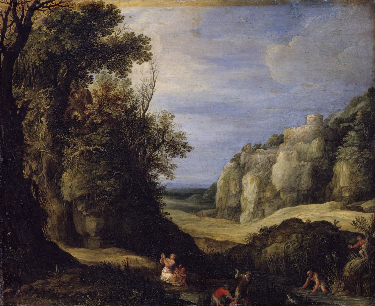 Landschaft mit Latona und den lykischen Bauern von Paul Bril