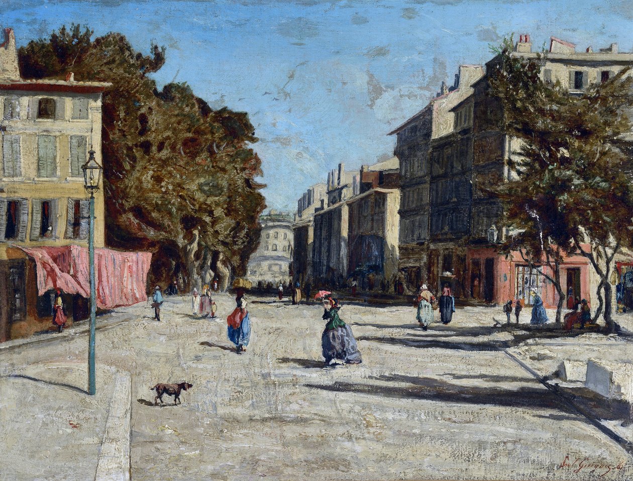La Canebière, Blick auf die Alleen von Meilhan von Paul Camille Guigou