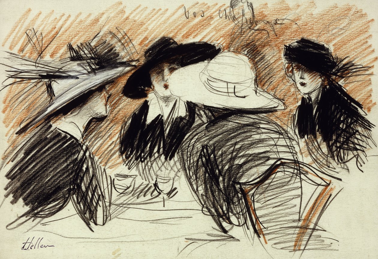 Vos Chapeux: Damen im Ritz, New York von Paul Cesar Helleu