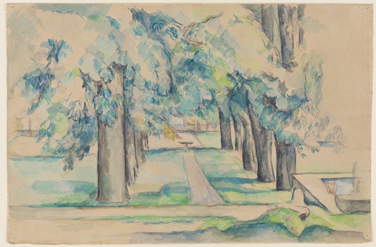 Kastanienallee im Jas de Bouffan, ca. 1878-90 von Paul Cézanne