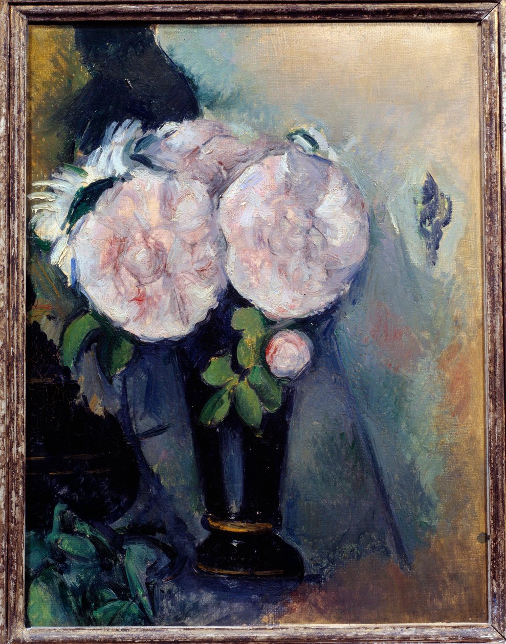 Blumen in einer blauen Vase. Gemälde von Paul Cézanne (1839-1906) 19. Jahrhundert. Paris, Musée de l