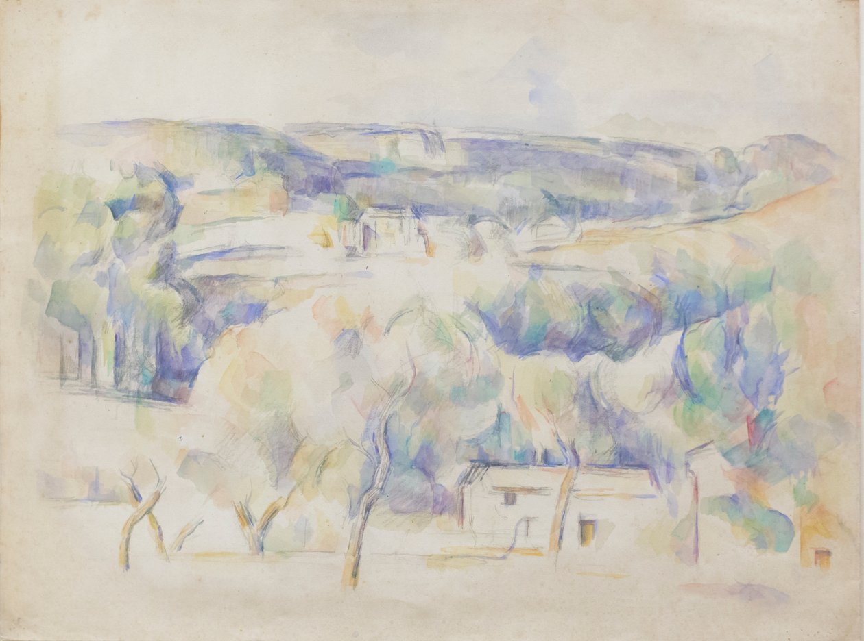 Haus und Hain, ca. 1890 von Paul Cézanne