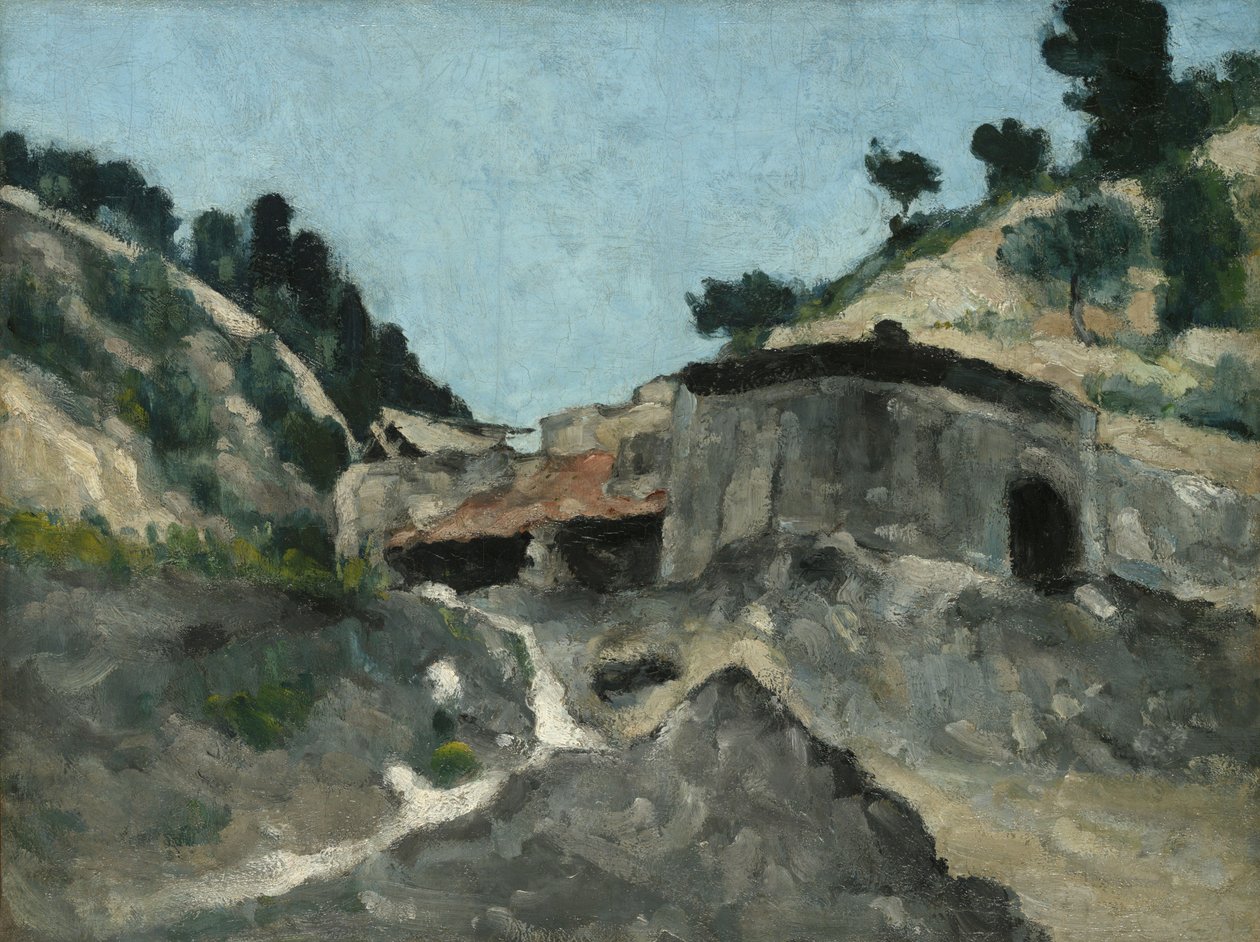 Landschaft mit Wassermühle von Paul Cézanne