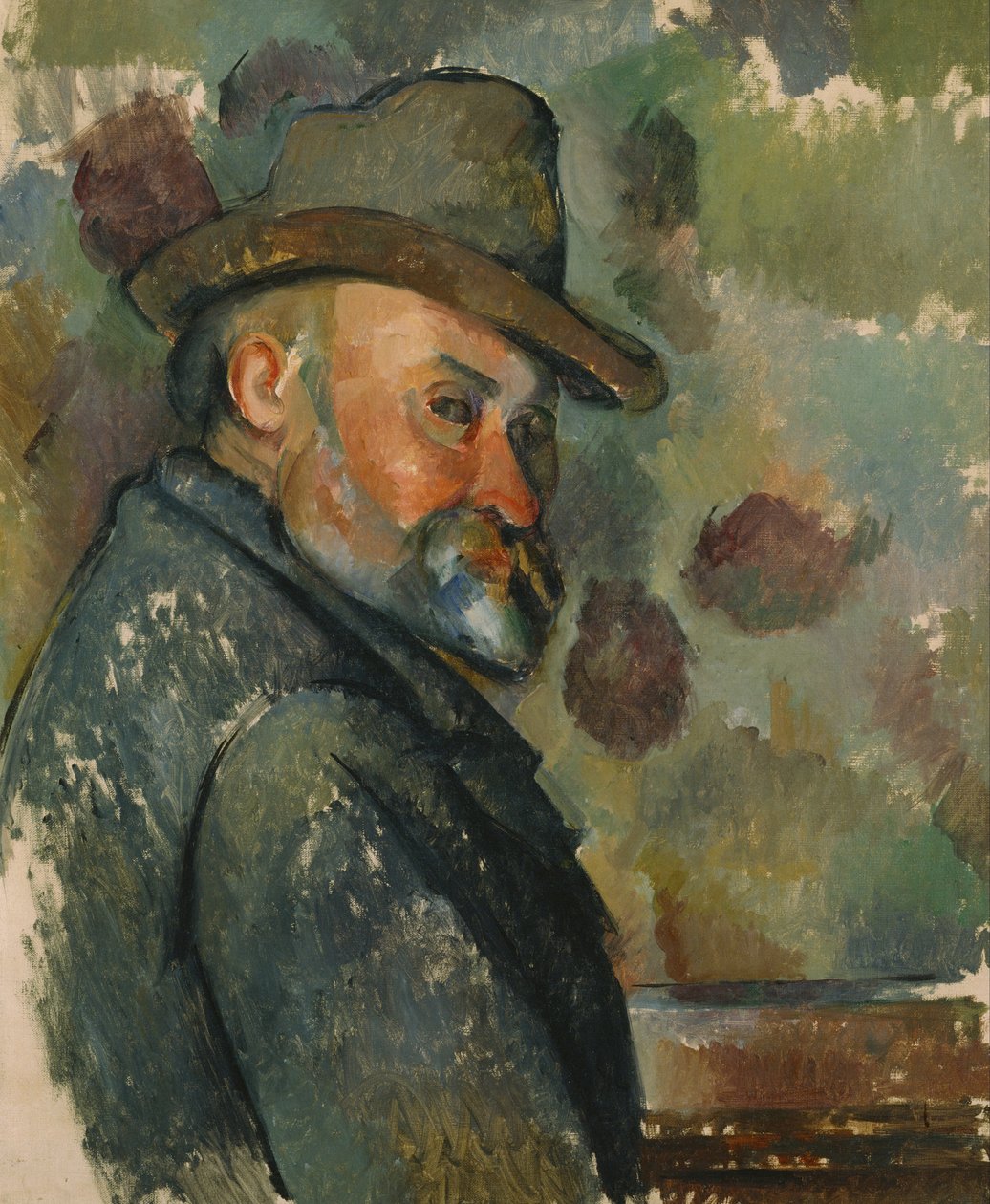 Selbstporträt mit weichem Hut von Paul Cézanne