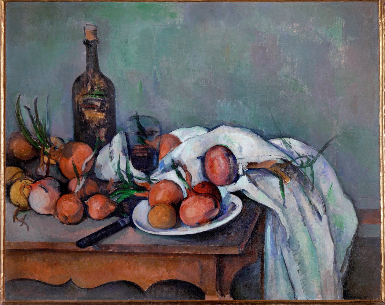 Stillleben mit Zwiebeln von Paul Cezanne