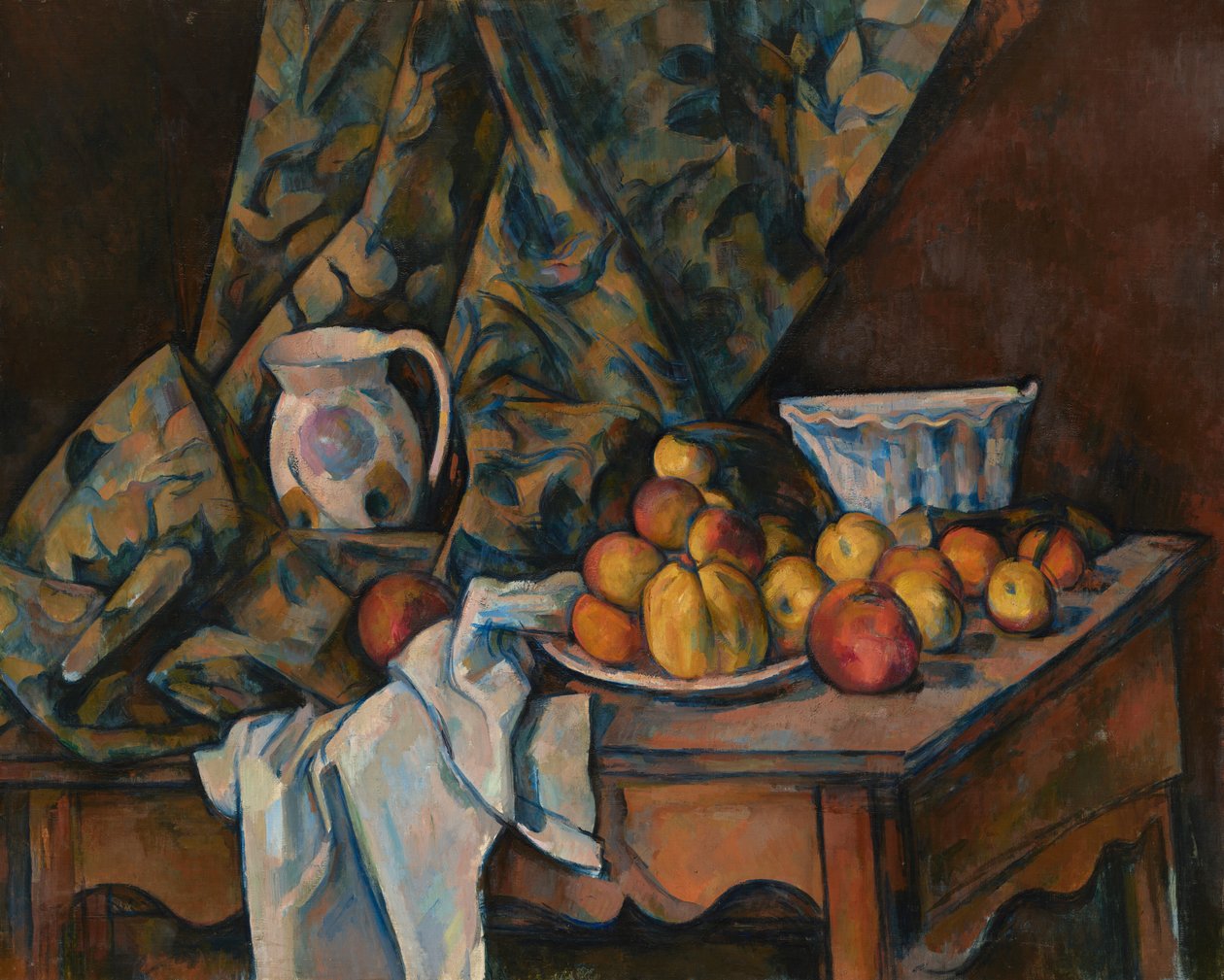 Stillleben mit Äpfeln und Pfirsichen von Paul Cézanne