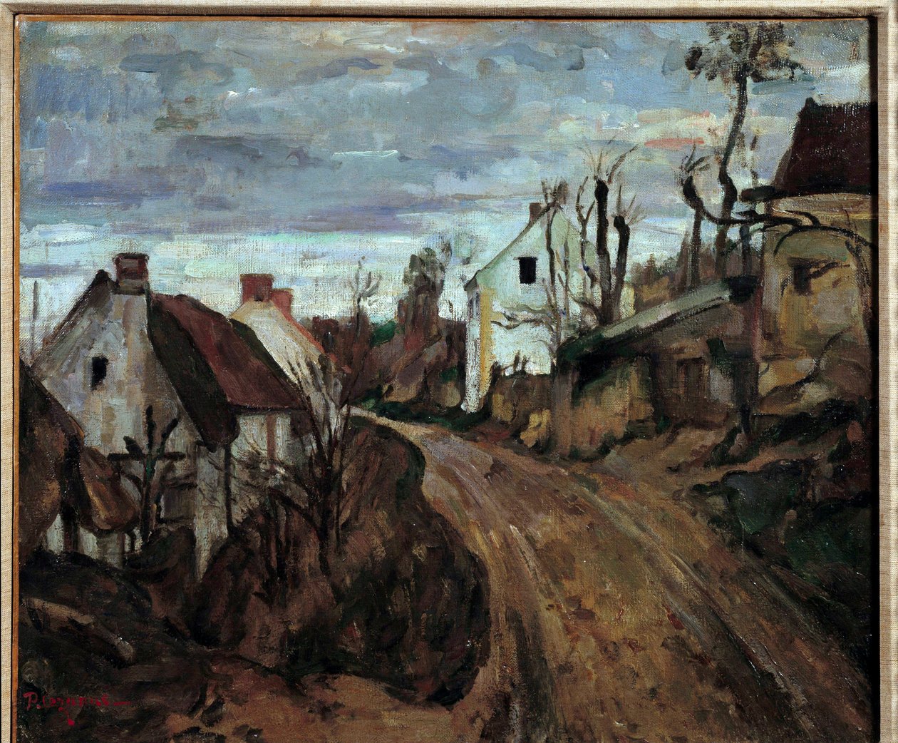 Ein Dorfweg nach Auvers-sur-Oise (Auvers sur Oise) von Paul Cézanne