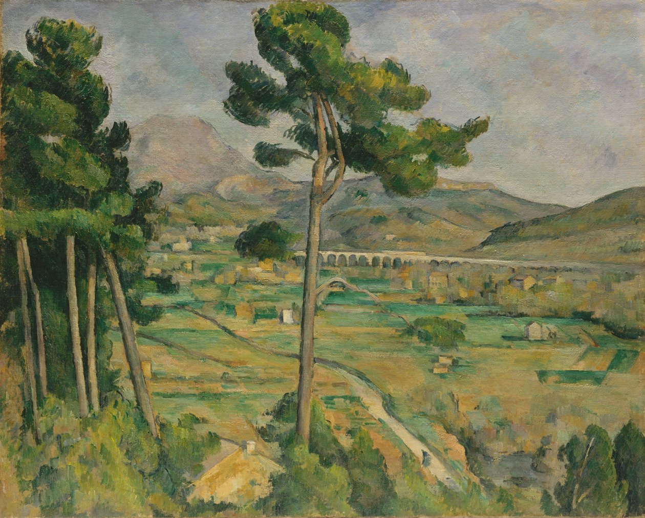 Mont Sainte-Victoire und das Viadukt des Arc-Tals, 1882-85 von Paul Cézanne