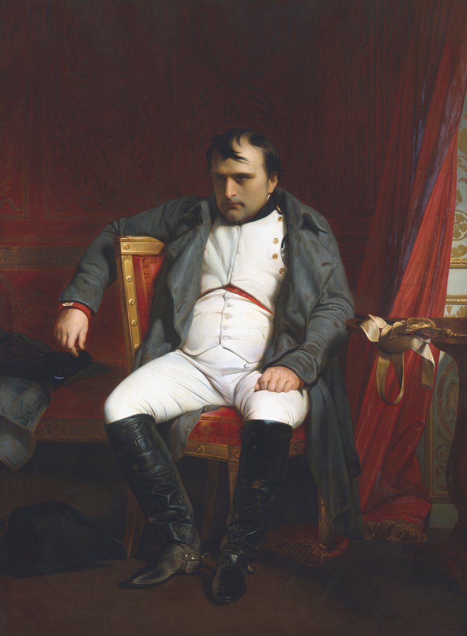 Napoleon in Fontainebleau während der ersten Abdankung - April 1814 von Paul Delaroche