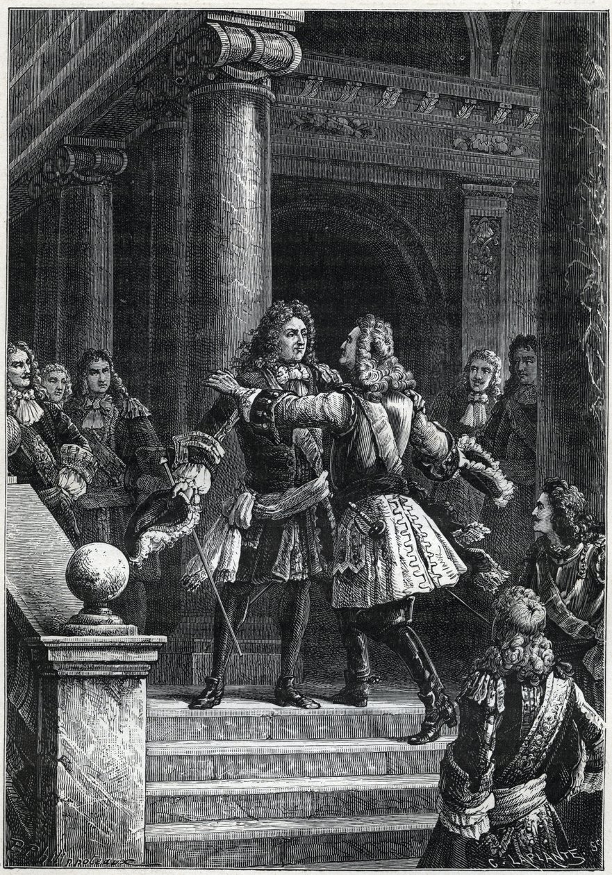 Vertrag von Rastatt - Prinz Eugen von Savoyen und der Marschall de Villars (Kommandeure der gegnerischen Streitkräfte im Spanischen Erbfolgekrieg) - Spanischer Erbfolgekrieg (1701 bis 1714) - Vertrag von Rastatt - Das Treffen von Marschall de Villars und E von Paul Dominique Philippoteaux
