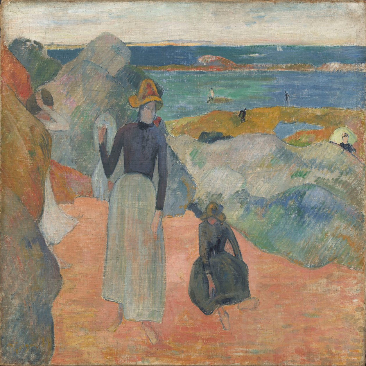 Am Strand, Bretagne von Paul Gauguin