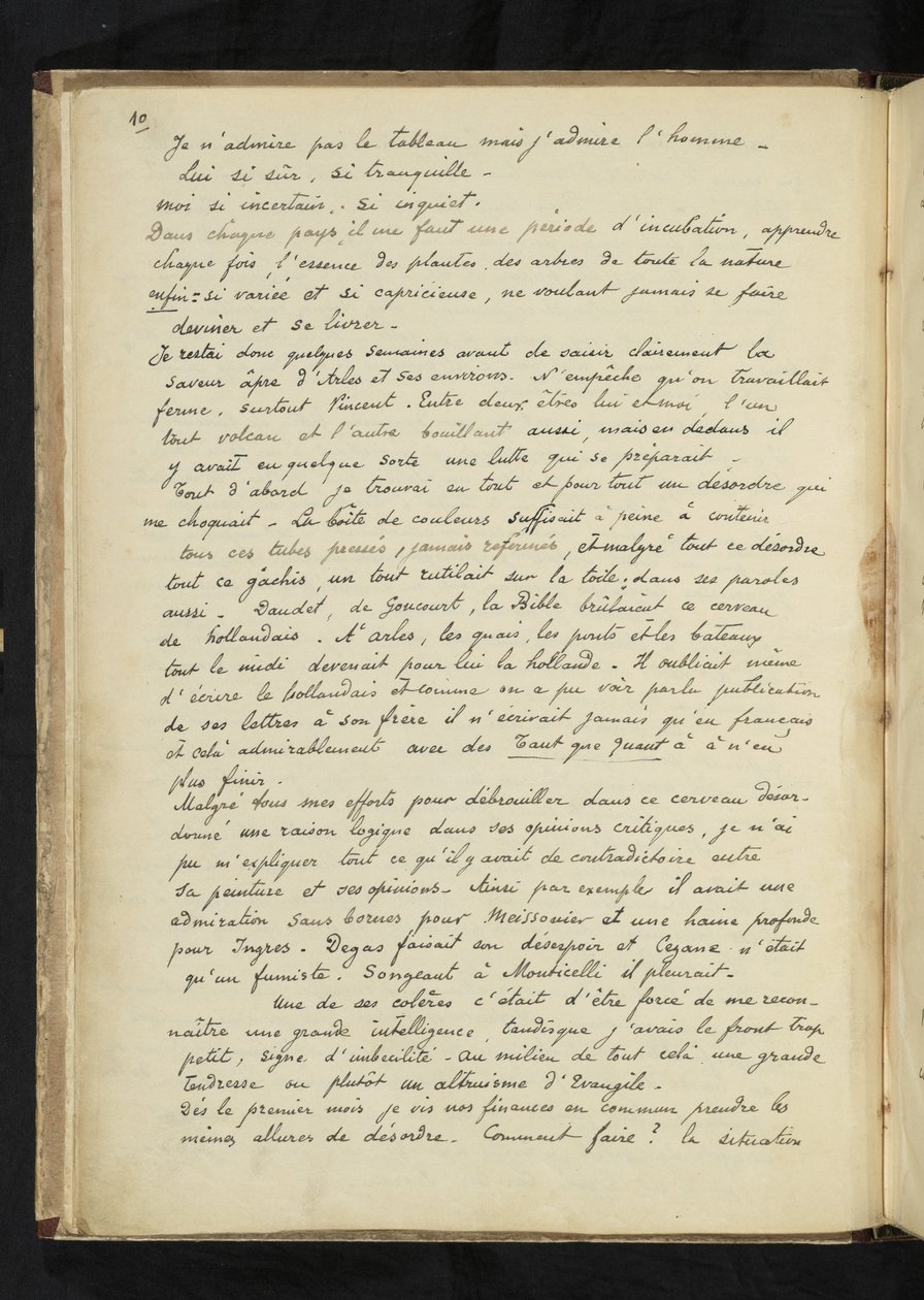 Avant et après - Beschreibung von Gauguins Aufenthalt bei Vincent van Gogh in Arles (S. 10) von Paul Gauguin
