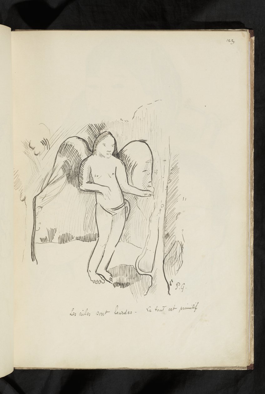 Avant et après - Zeichnung "Les ailes sont lourdes. Le tout est primitif" von Paul Gauguin