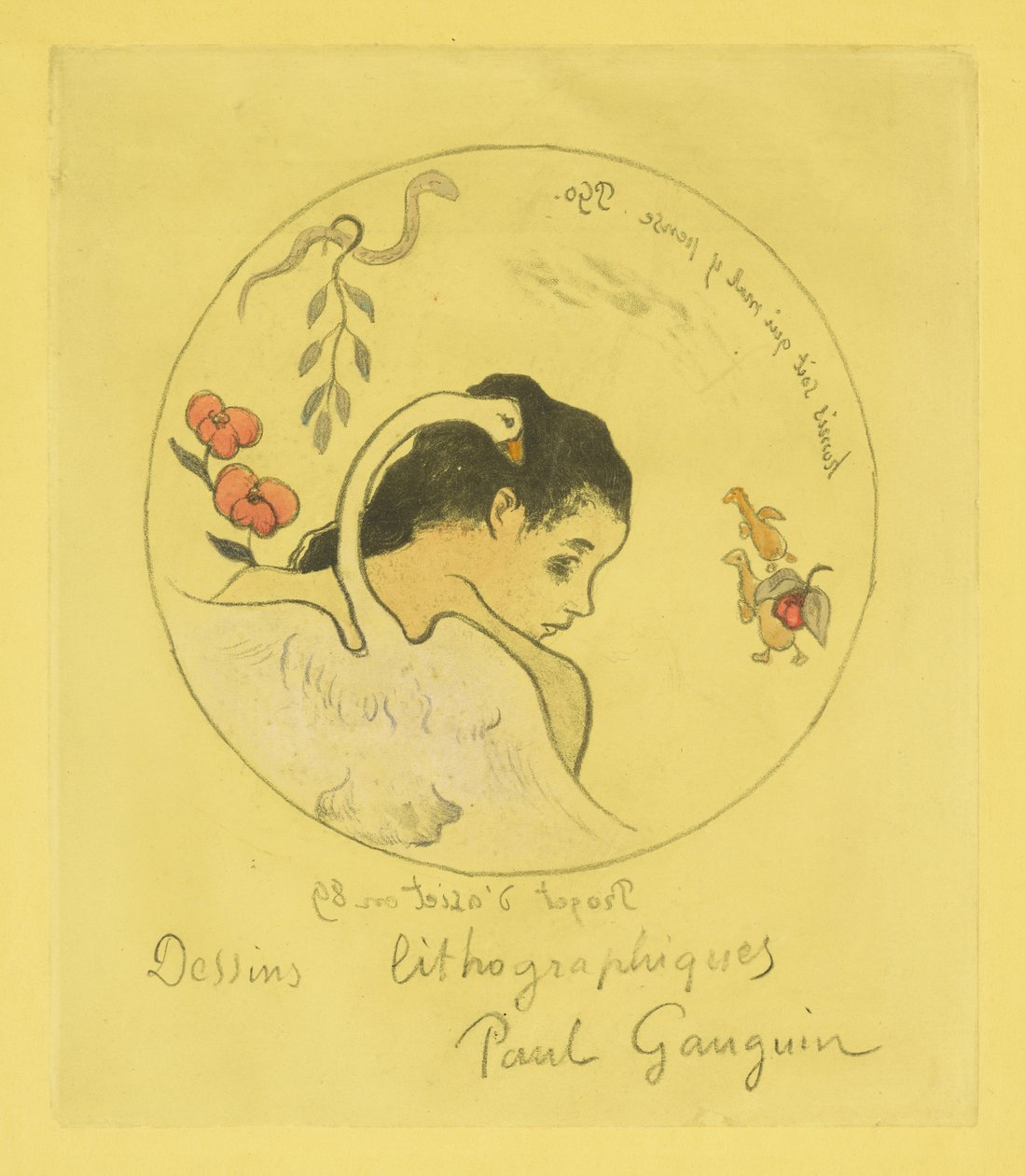 Entwurf für einen Porzellanteller, 1889 von Paul Gauguin
