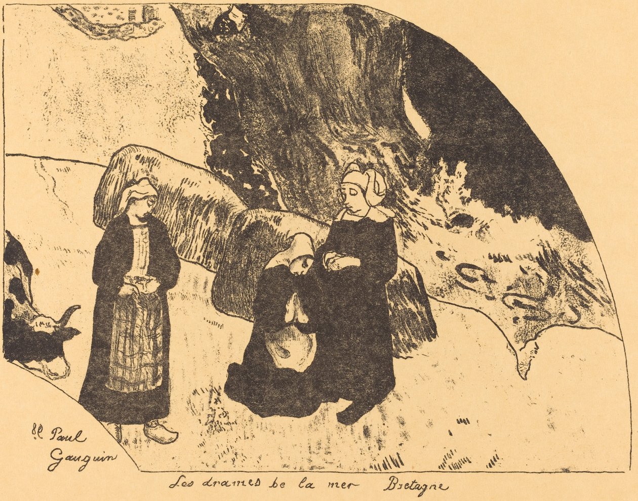 Dramen des Meeres, Bretagne (Les drames de la mer, Bretagne) von Paul Gauguin