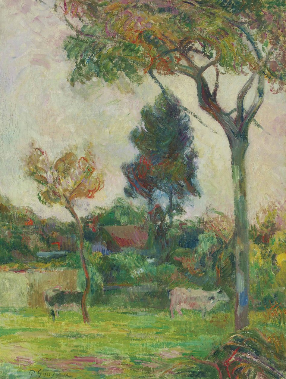 Deux vaches au pré von Paul Gauguin