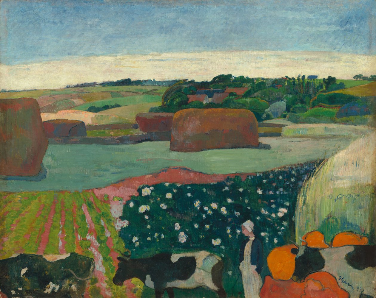 Heuhaufen in der Bretagne von Paul Gauguin