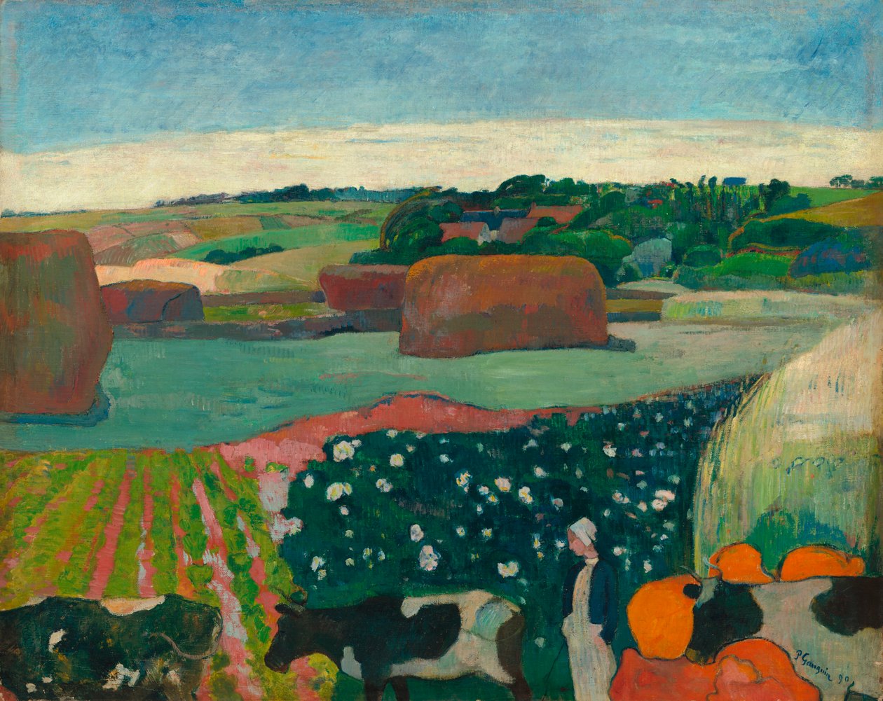 Heuhaufen in der Bretagne von Paul Gauguin