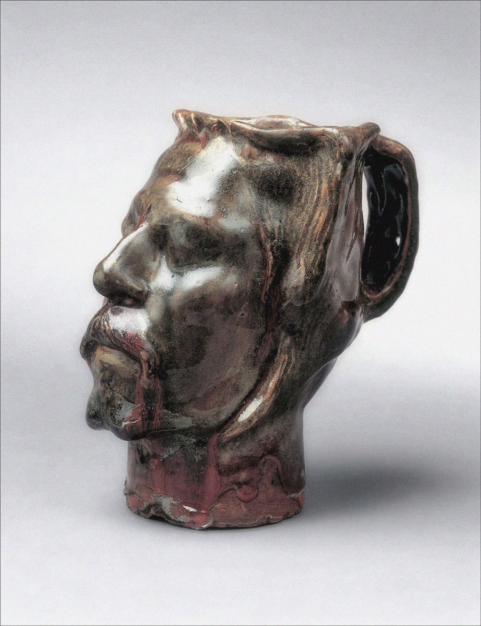 Krug in Form eines Kopfes. Selbstporträt, 1889 von Paul Gauguin
