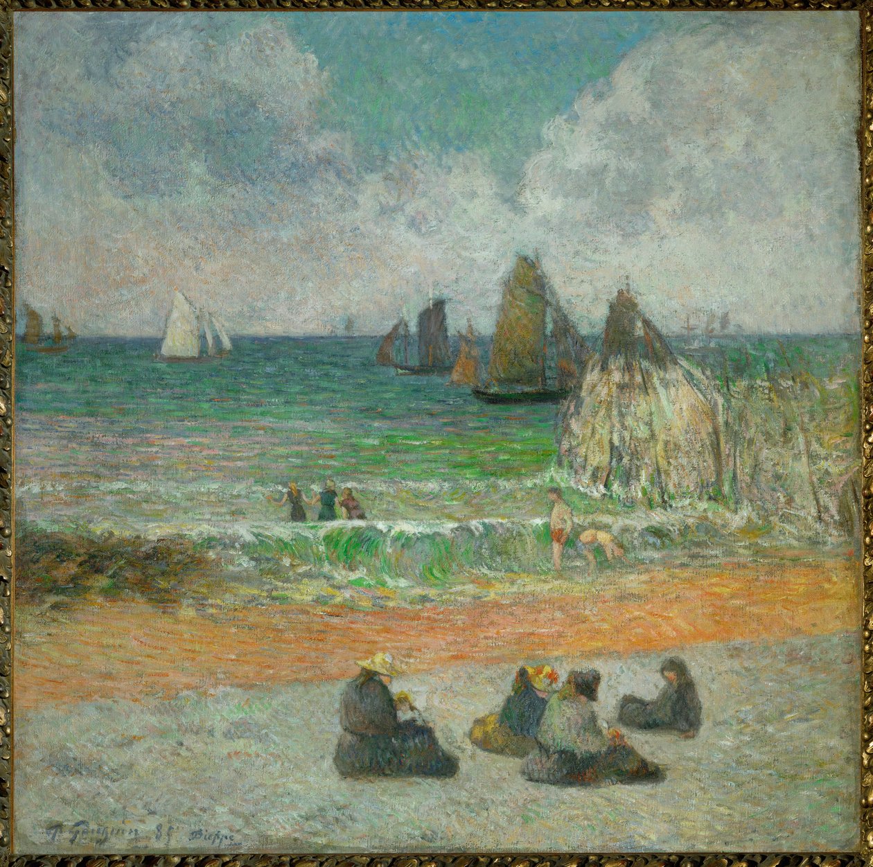Der Strand von Dieppe oder die Badenden von Paul Gauguin