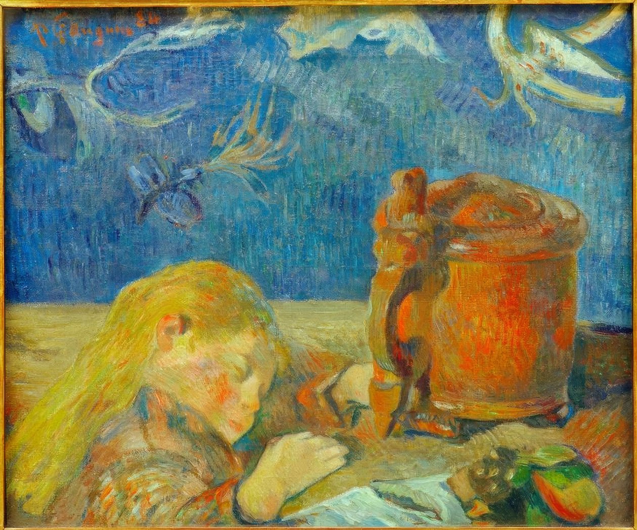 Porträt von Clovis Gauguin (Das schlafende Kind) von Paul Gauguin
