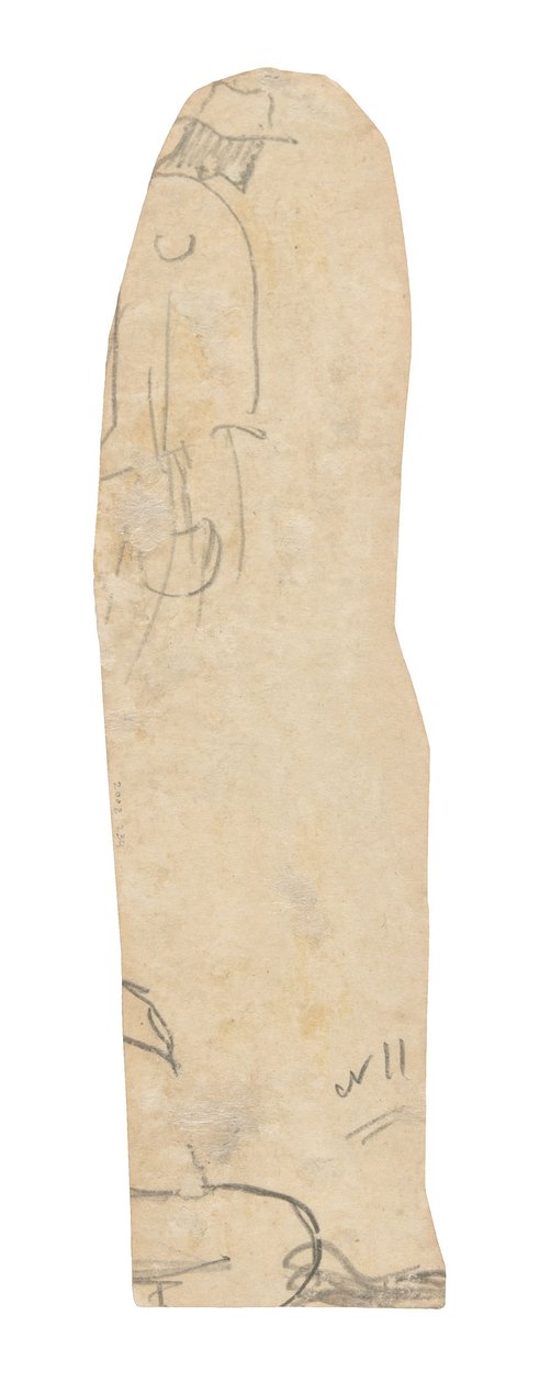 Skizze eines Mannes mit Hut und Fragment einer Frauenschulter von Paul Gauguin