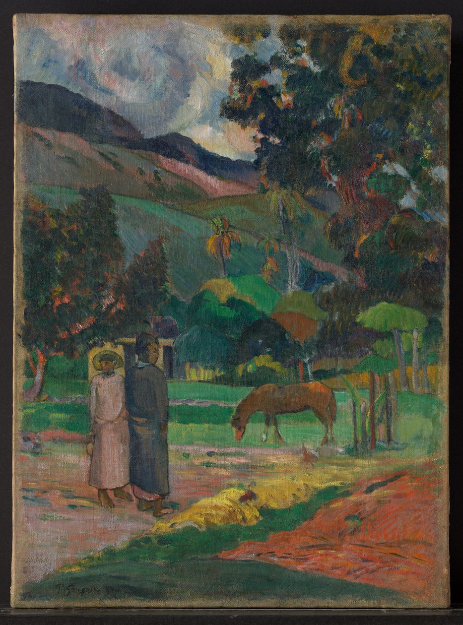 Tahitianische Landschaft von Paul Gauguin