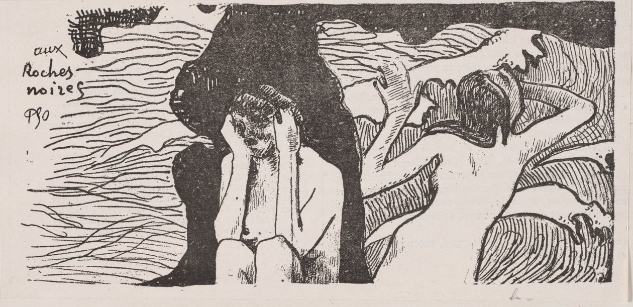 Die schwarzen Felsen von Paul Gauguin