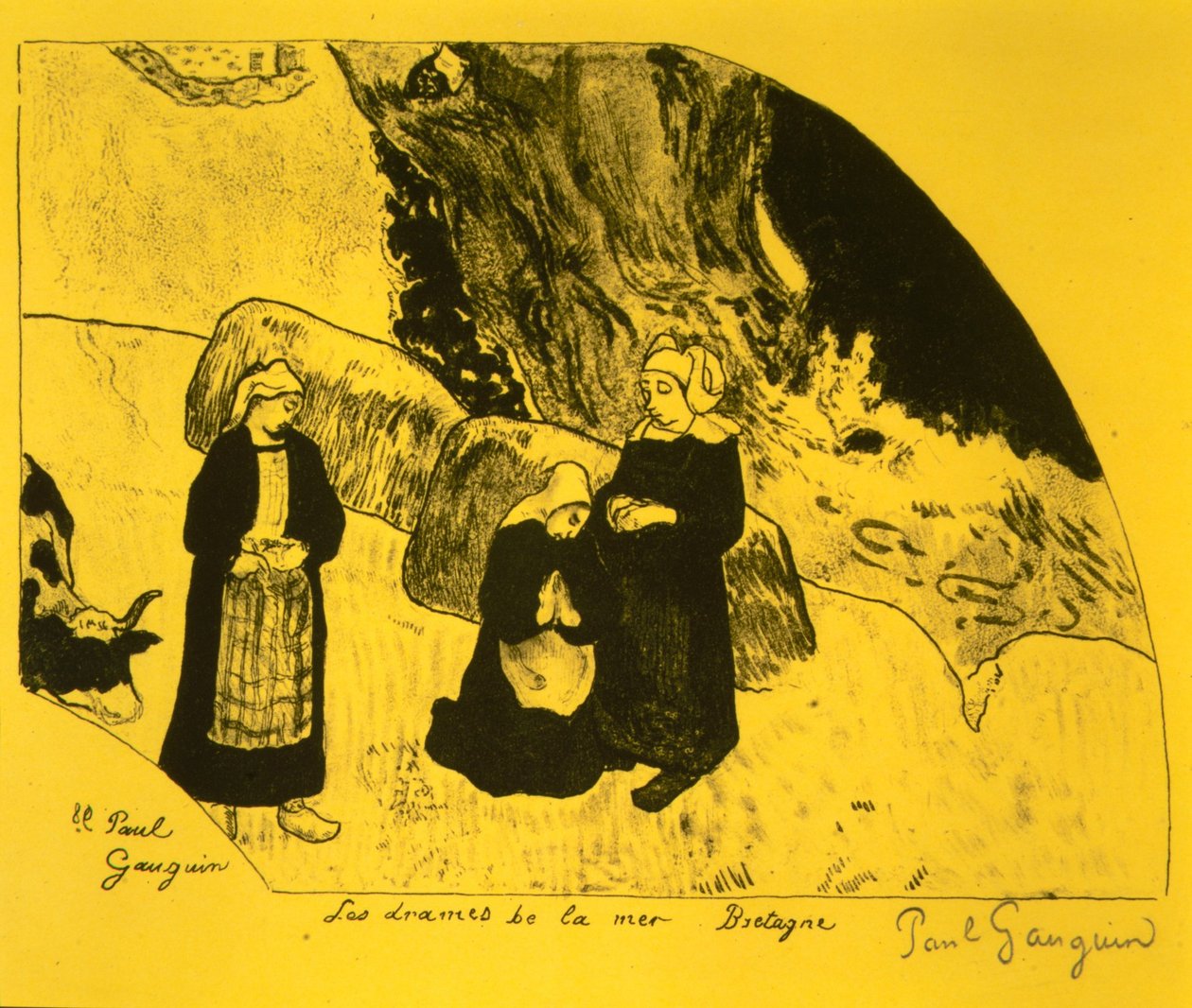 Das Drama des Meeres, Bretagne, aus der Volpini-Suite: Dessins lithographiques, 1889 von Paul Gauguin